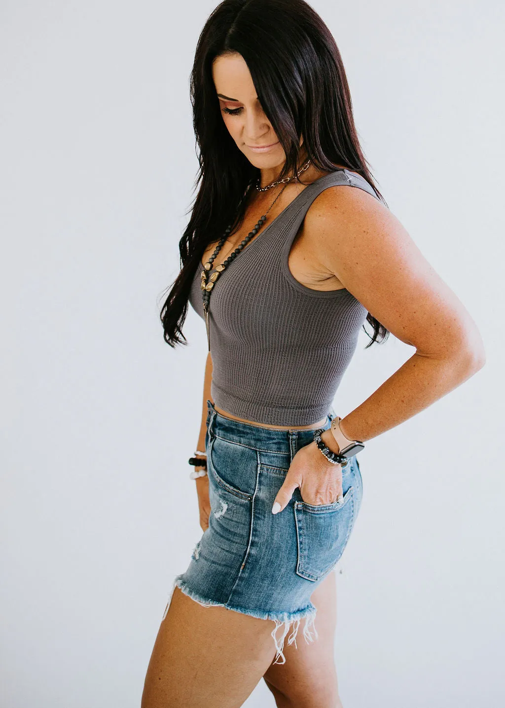 Kennah Distressed Denim Shorts FINAL SALE