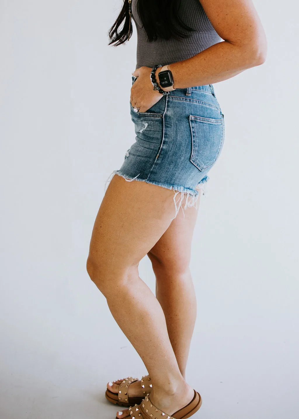 Kennah Distressed Denim Shorts FINAL SALE