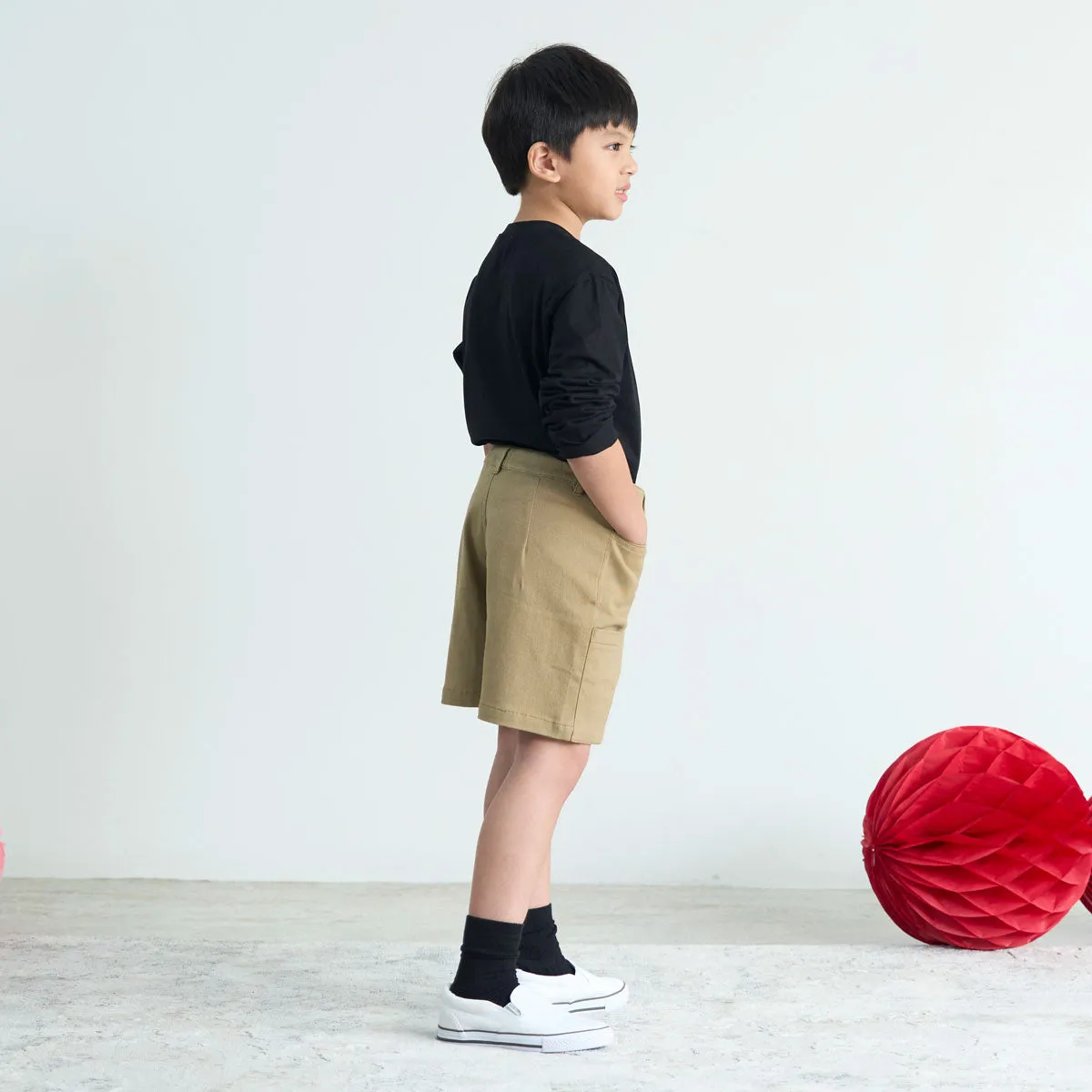Kids Twill Stretchy Shorts