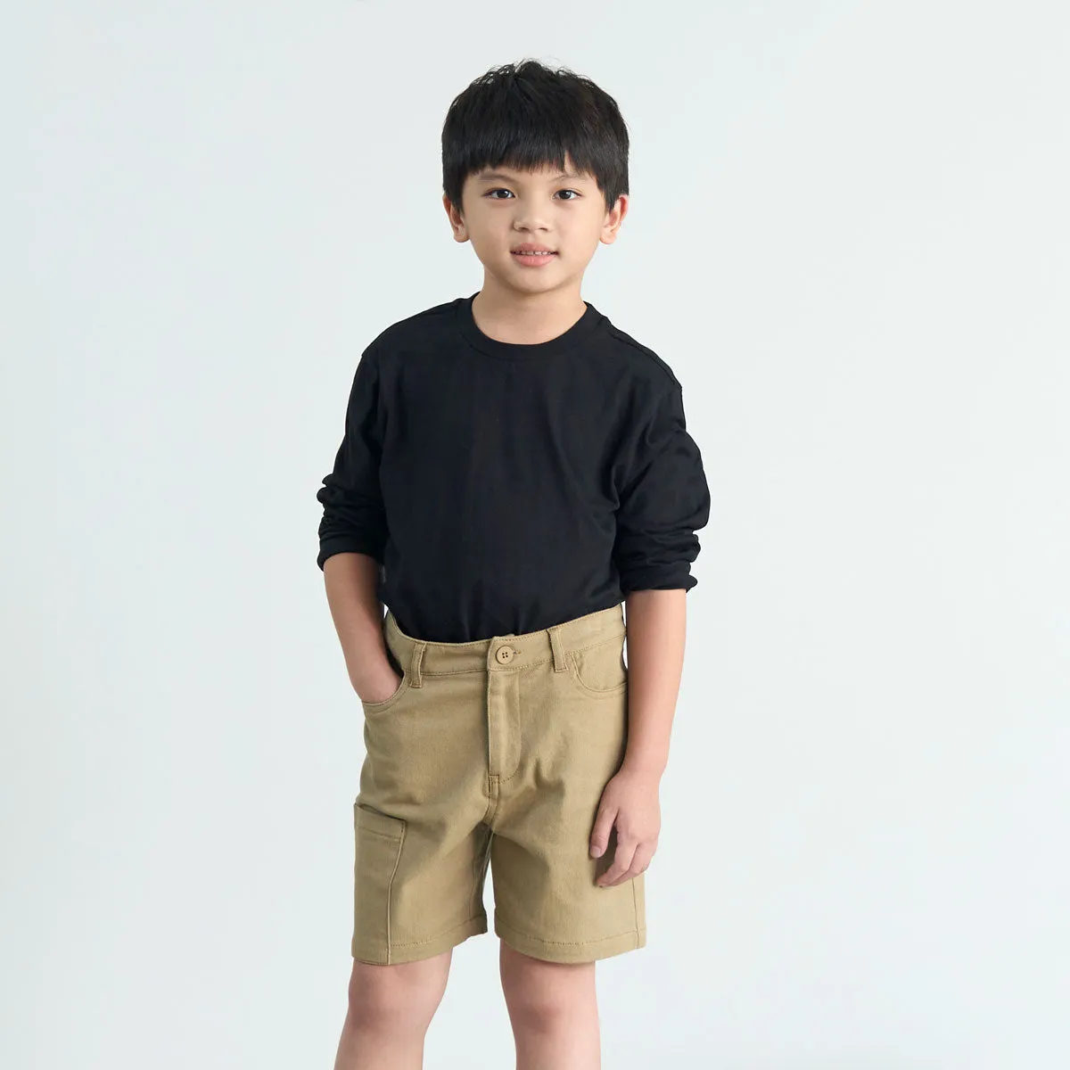 Kids Twill Stretchy Shorts