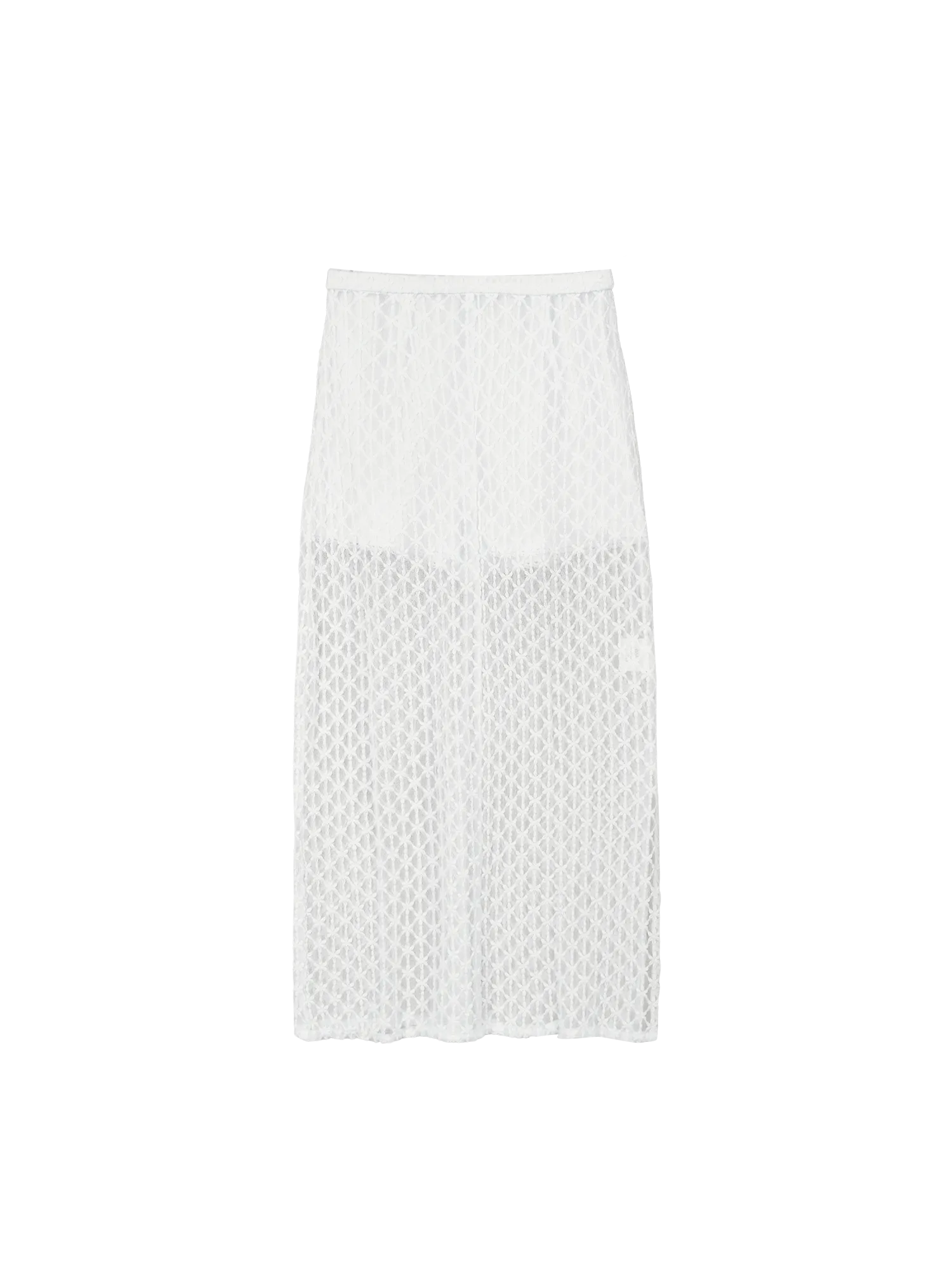 Lace Column Skirt (Eggshell)