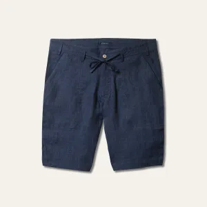 Linen Bermuda Shorts Navy