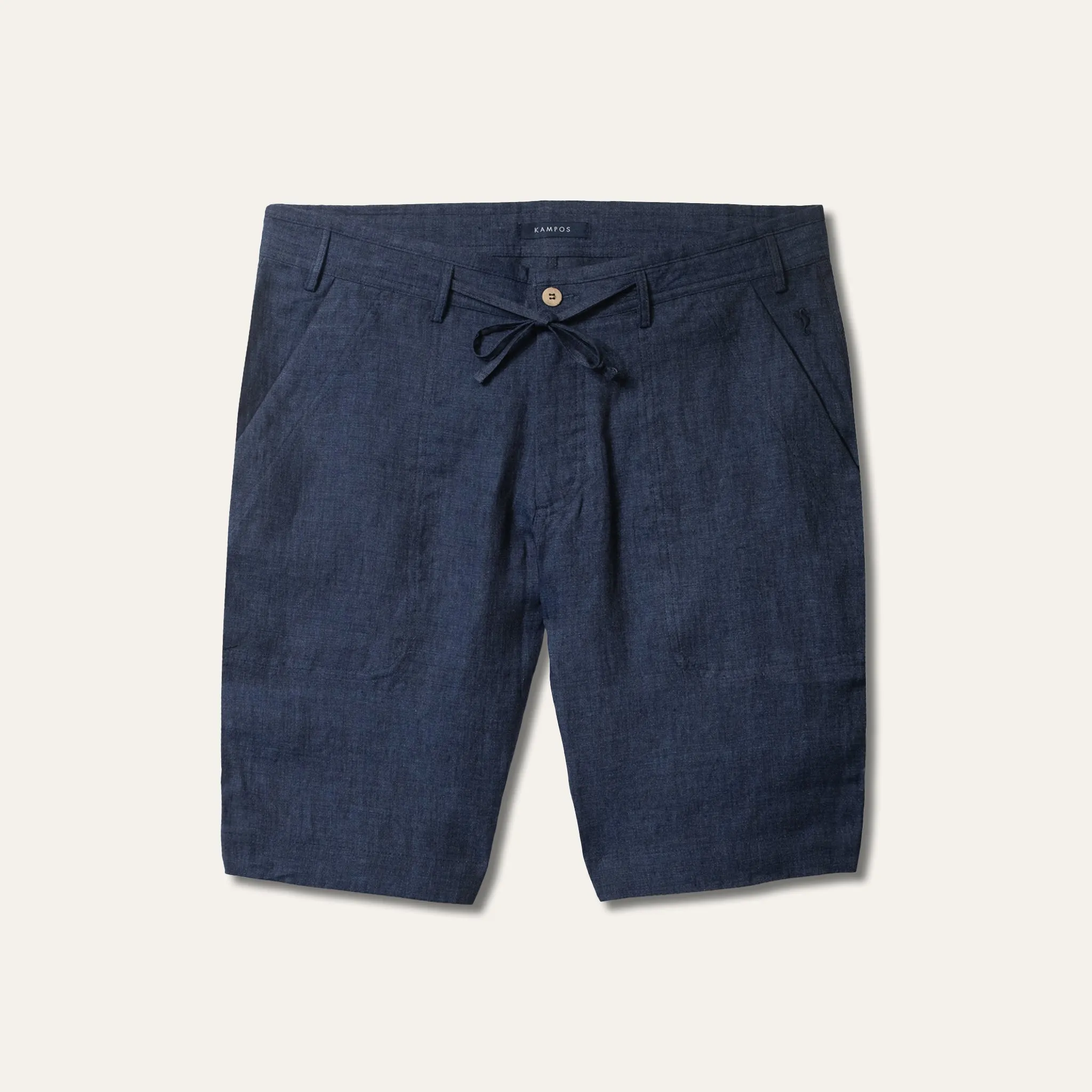 Linen Bermuda Shorts Navy