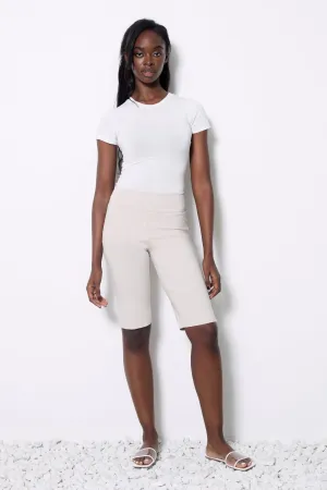 LINEN BERMUDA SHORTS