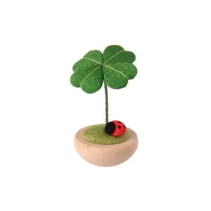 LUCKY CLOVER LADYBUG FIGURINE