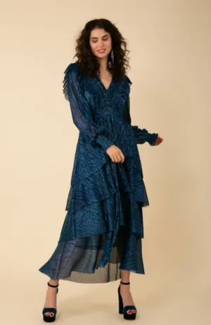 Lyna Tiered Crinkle Dress