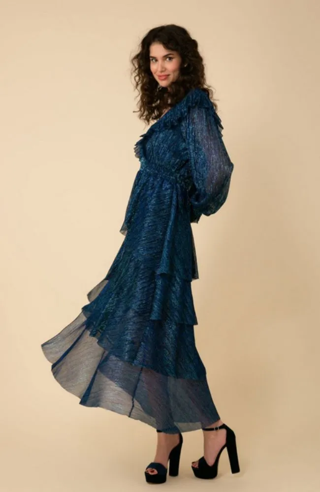 Lyna Tiered Crinkle Dress
