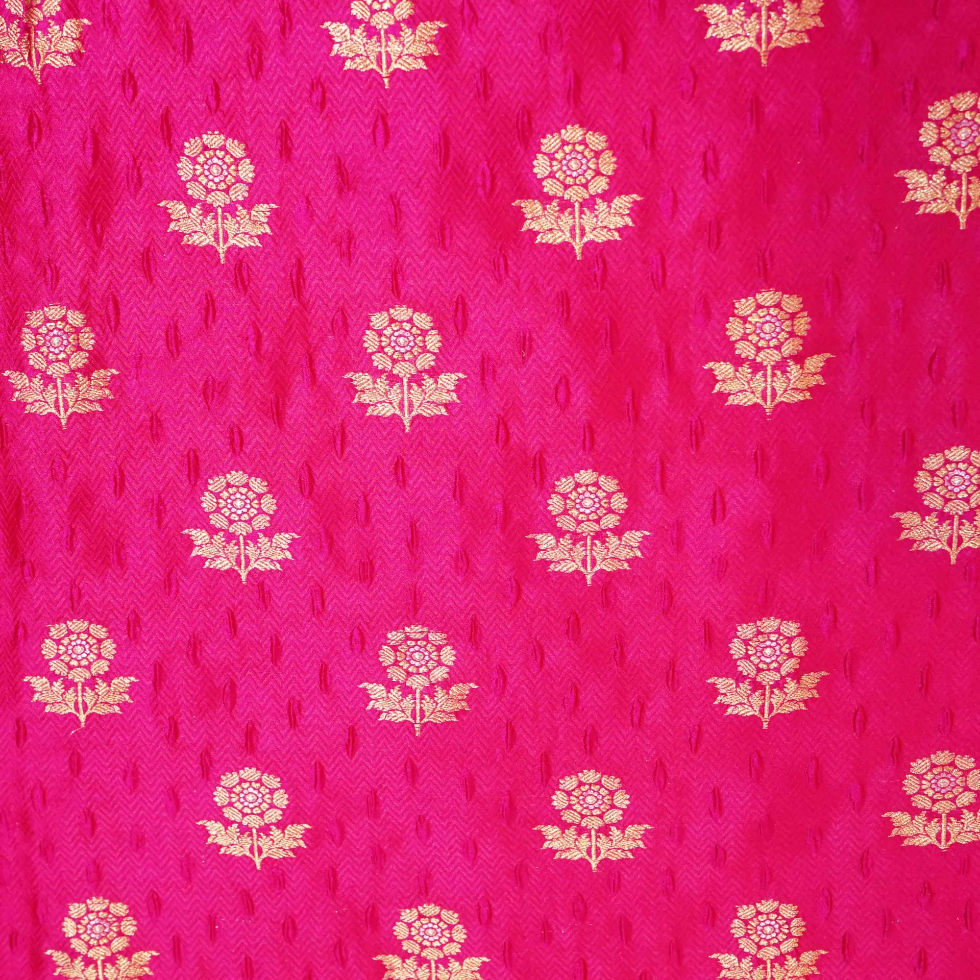 Magenta Mina Booti Texture Dupion Silk YF-24401