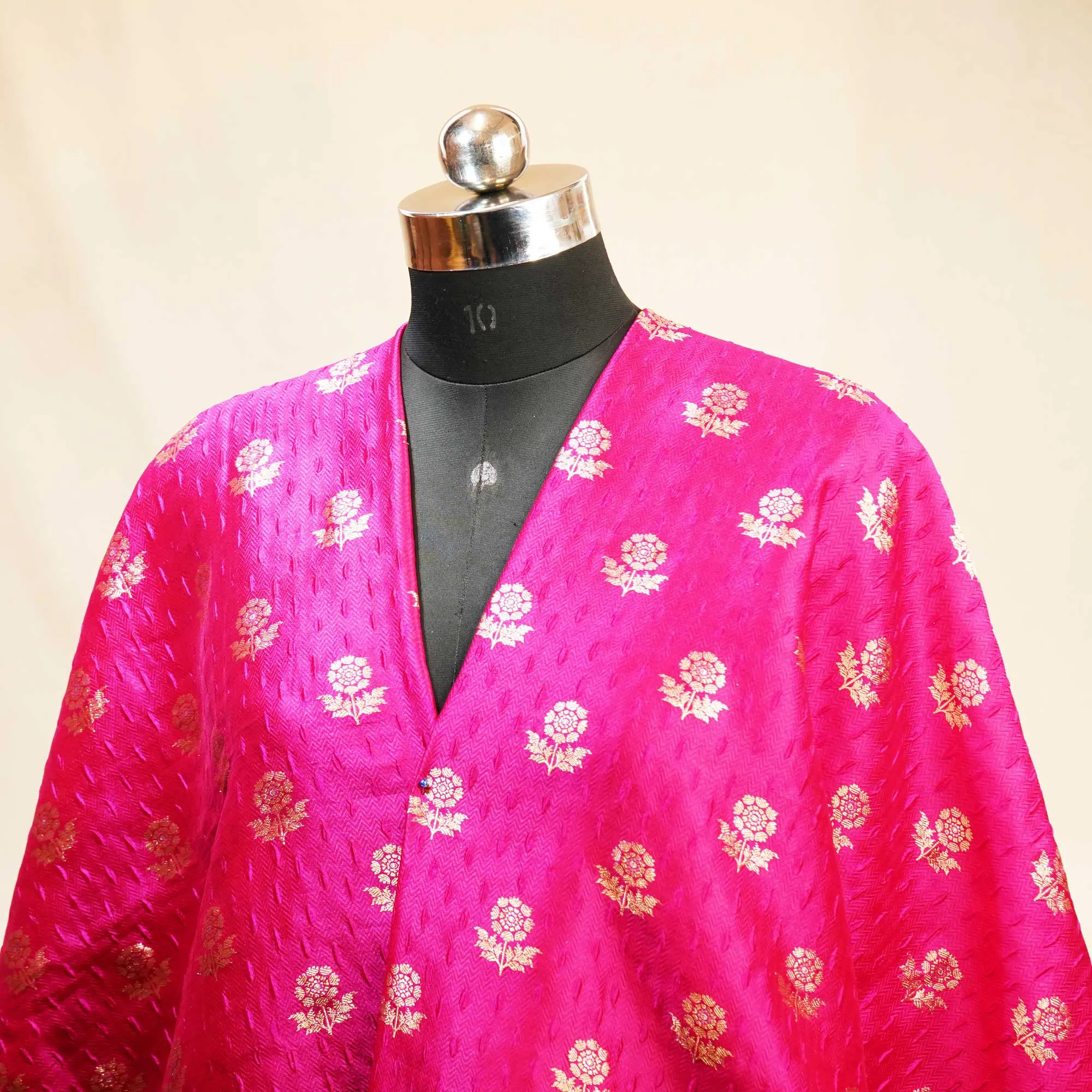 Magenta Mina Booti Texture Dupion Silk YF-24401