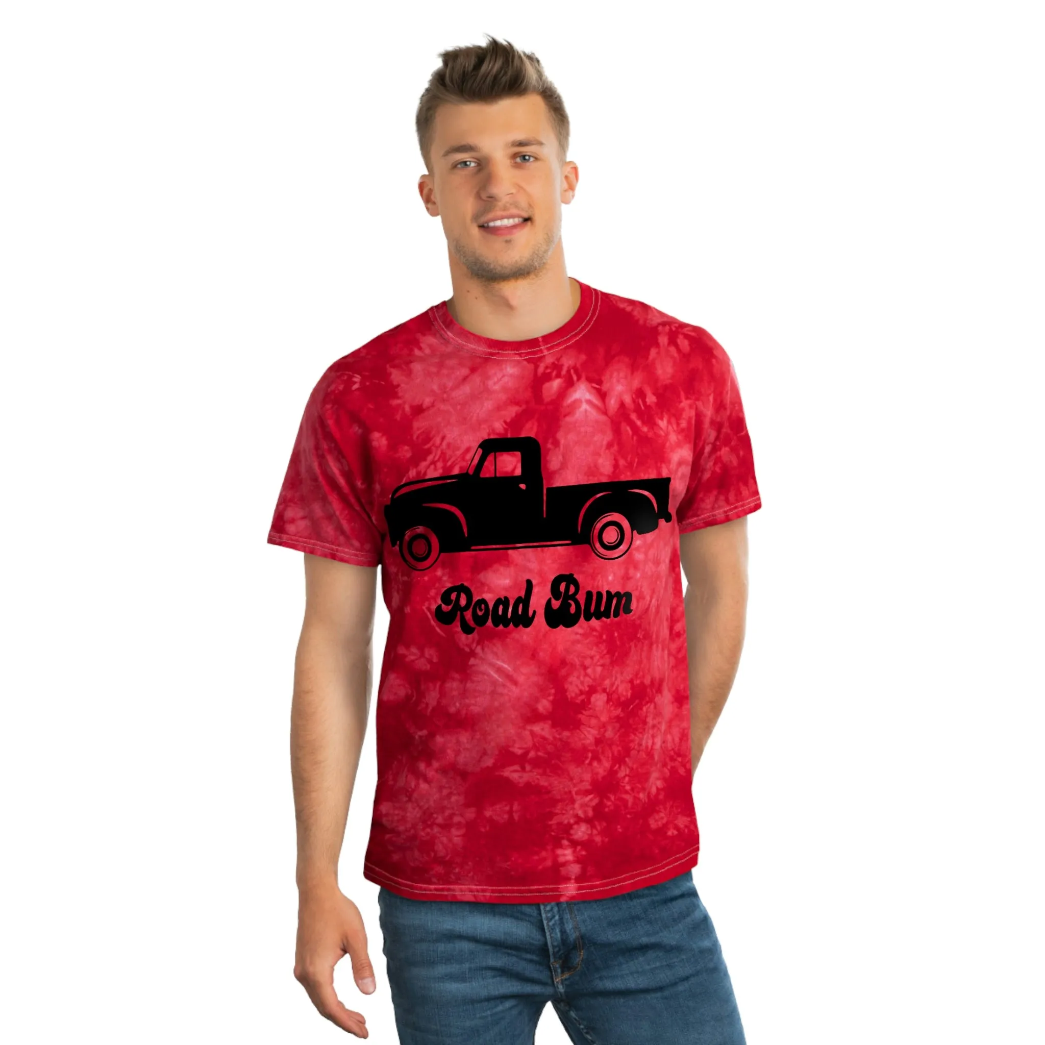 Men's Tie-Dye Tee, Crystal - Truck