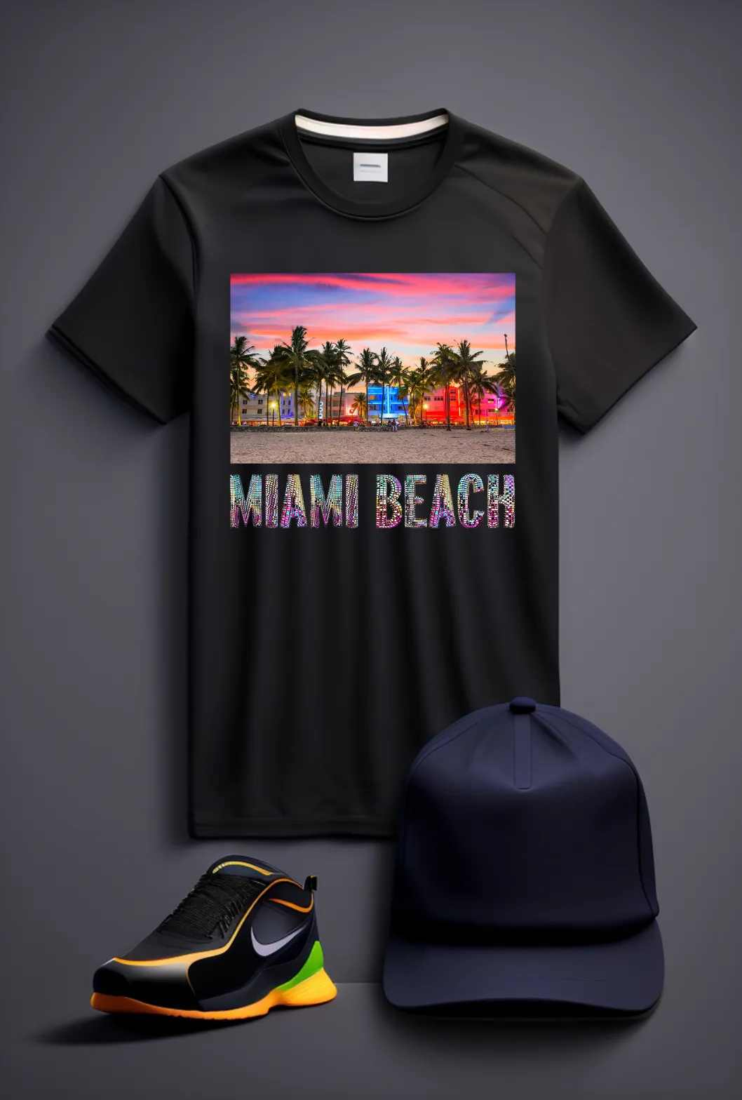 Miami Beach Disco Mirror T-Shirts | Grooveman Music