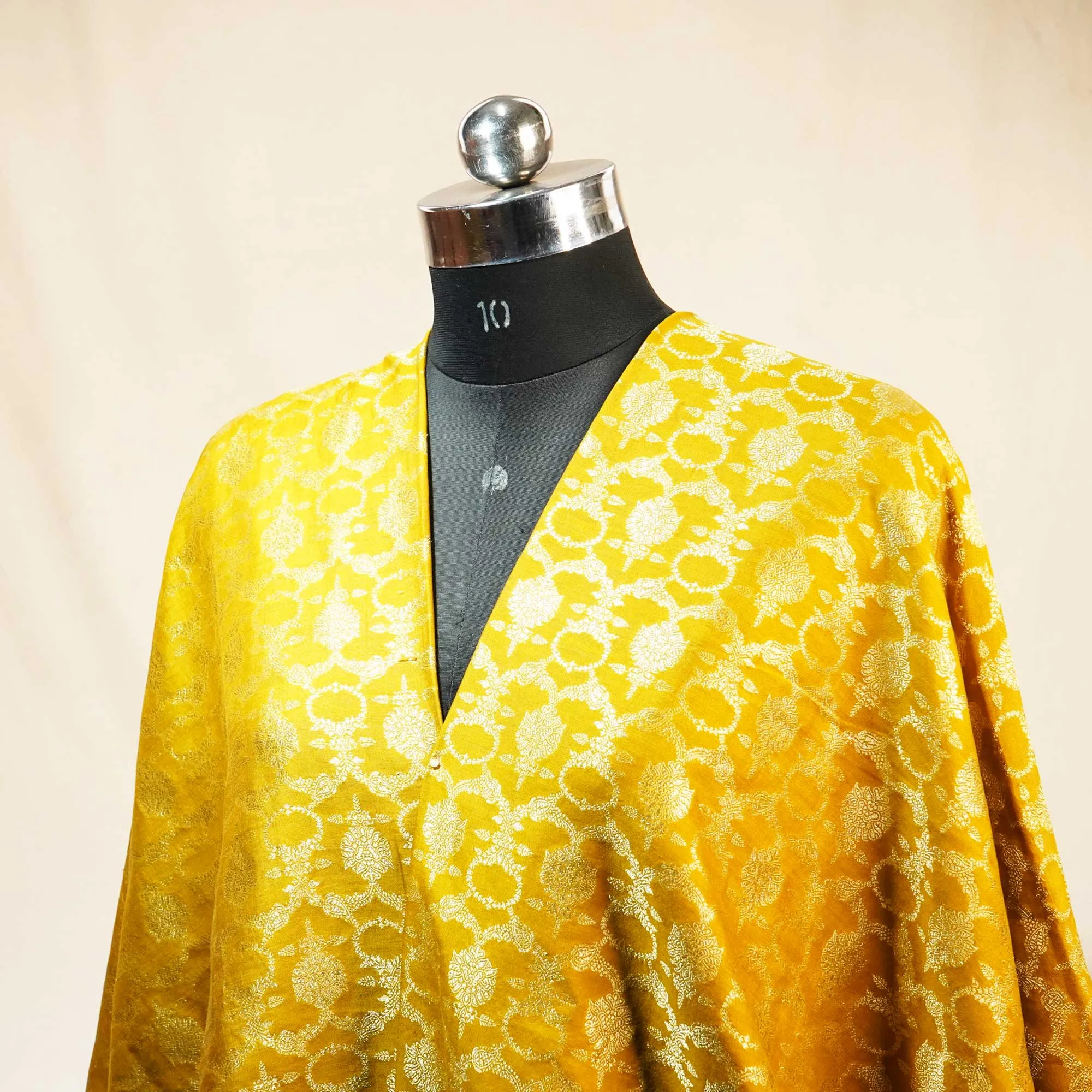 Mustard Yellow Jaal Chinnia Katan Silk YF-24429