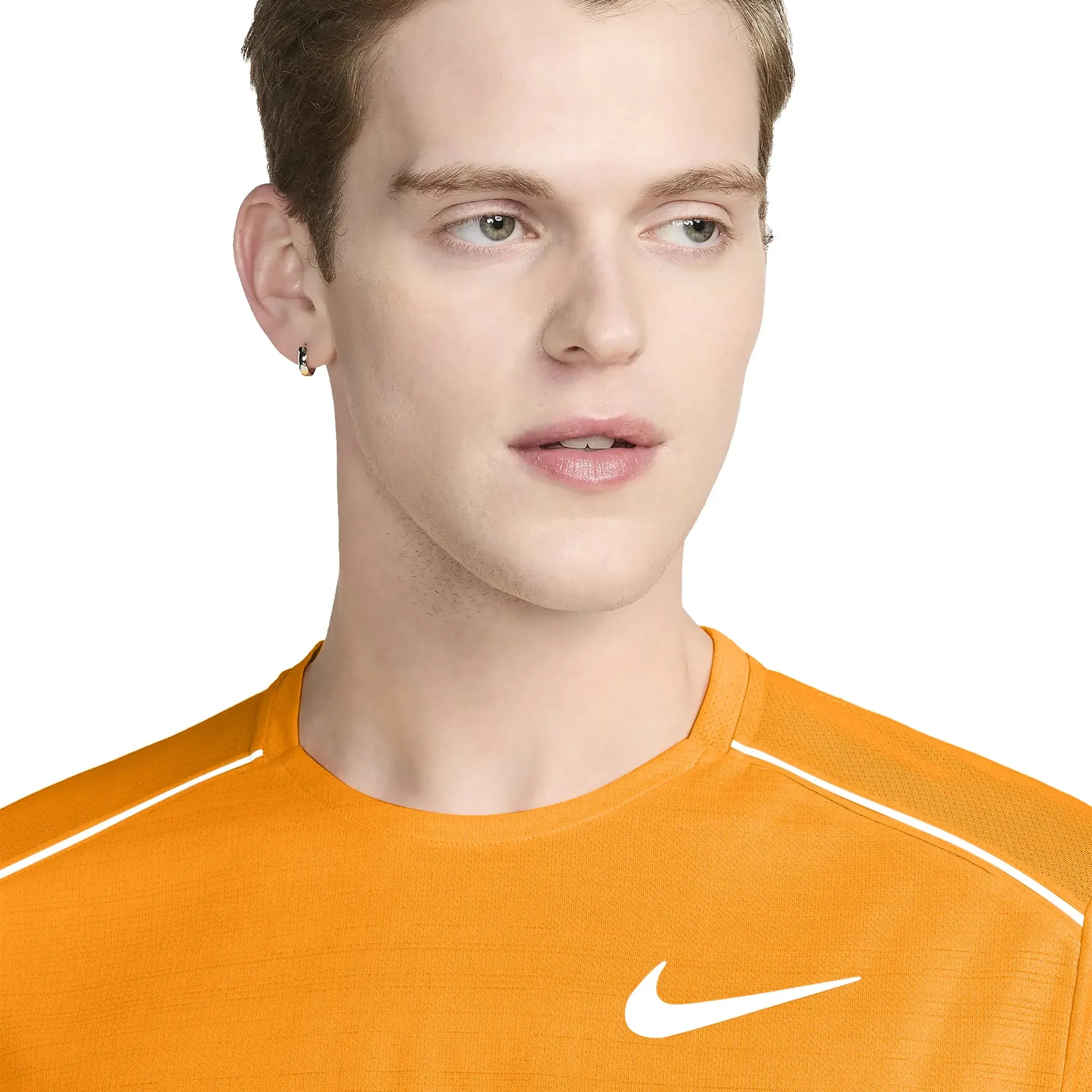 Nike Dri-FIT 1.0 Laser Orange Miler Running T Shirt
