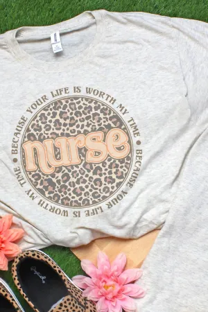 Nurse Your Life Is Worth My Time Adult Tri-Blend T-Shirt