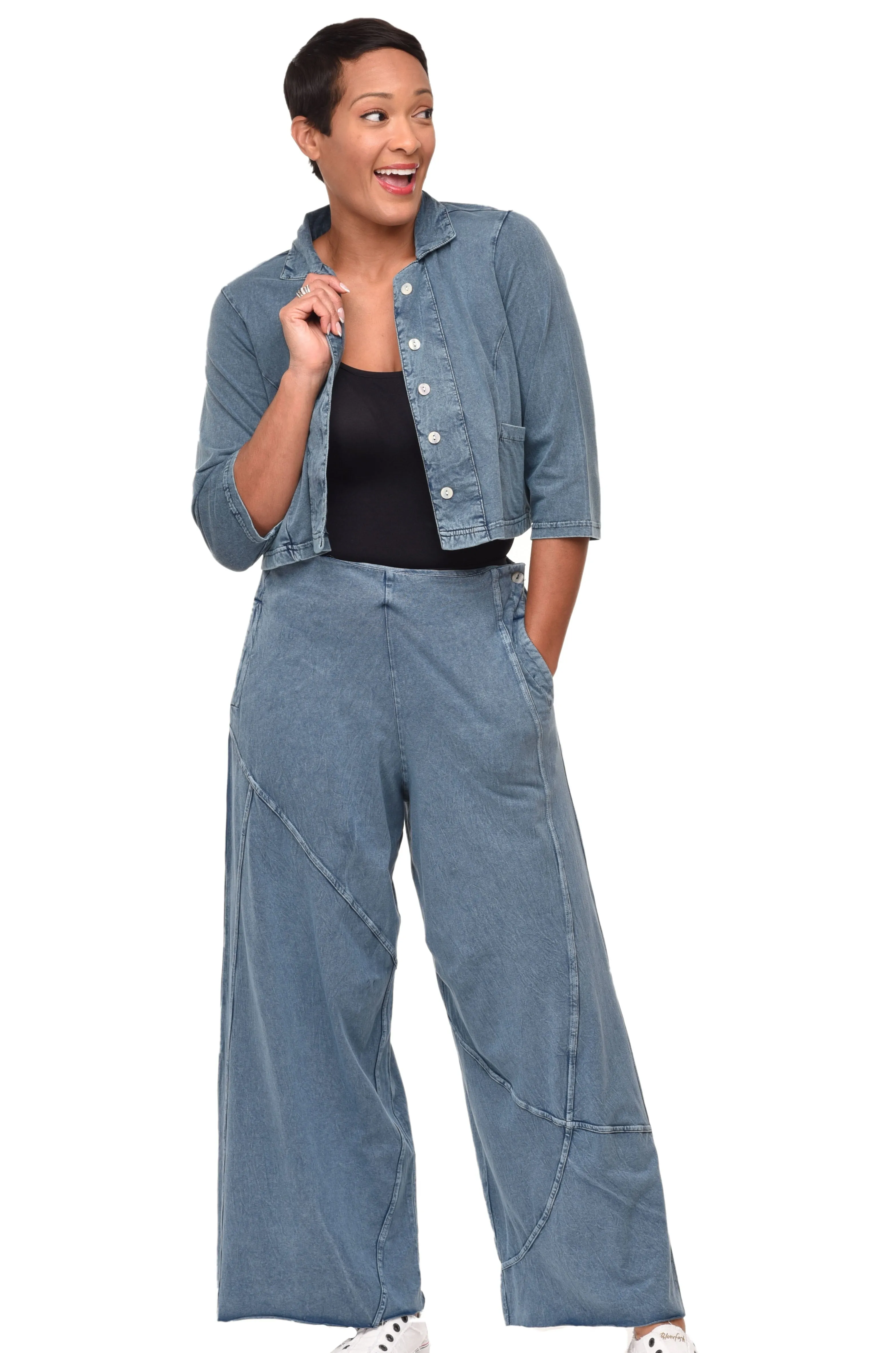 Parker Women's Jacket Top in Denim