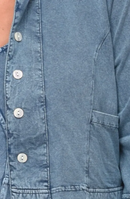 Parker Women's Jacket Top in Denim