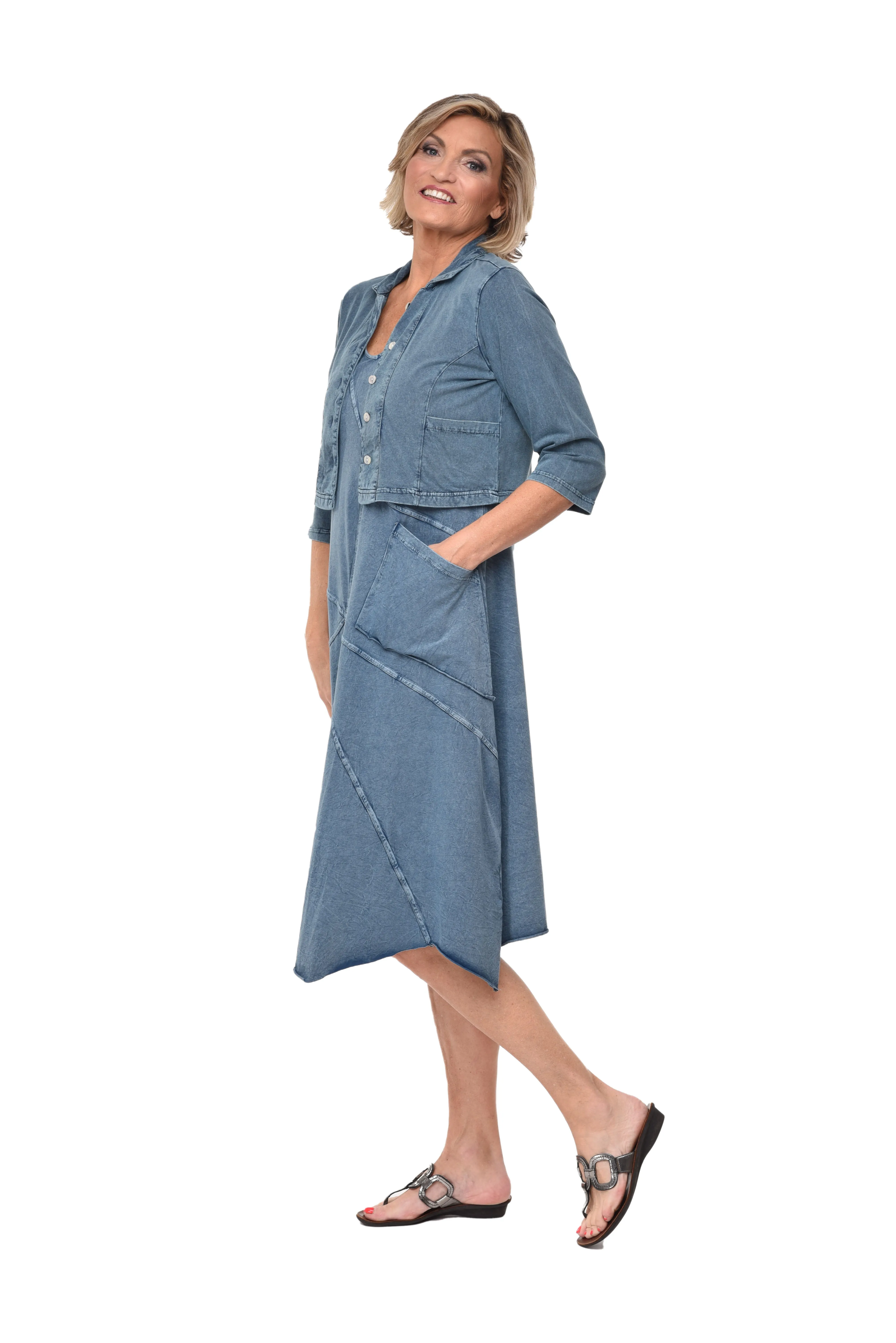 Parker Women's Jacket Top in Denim