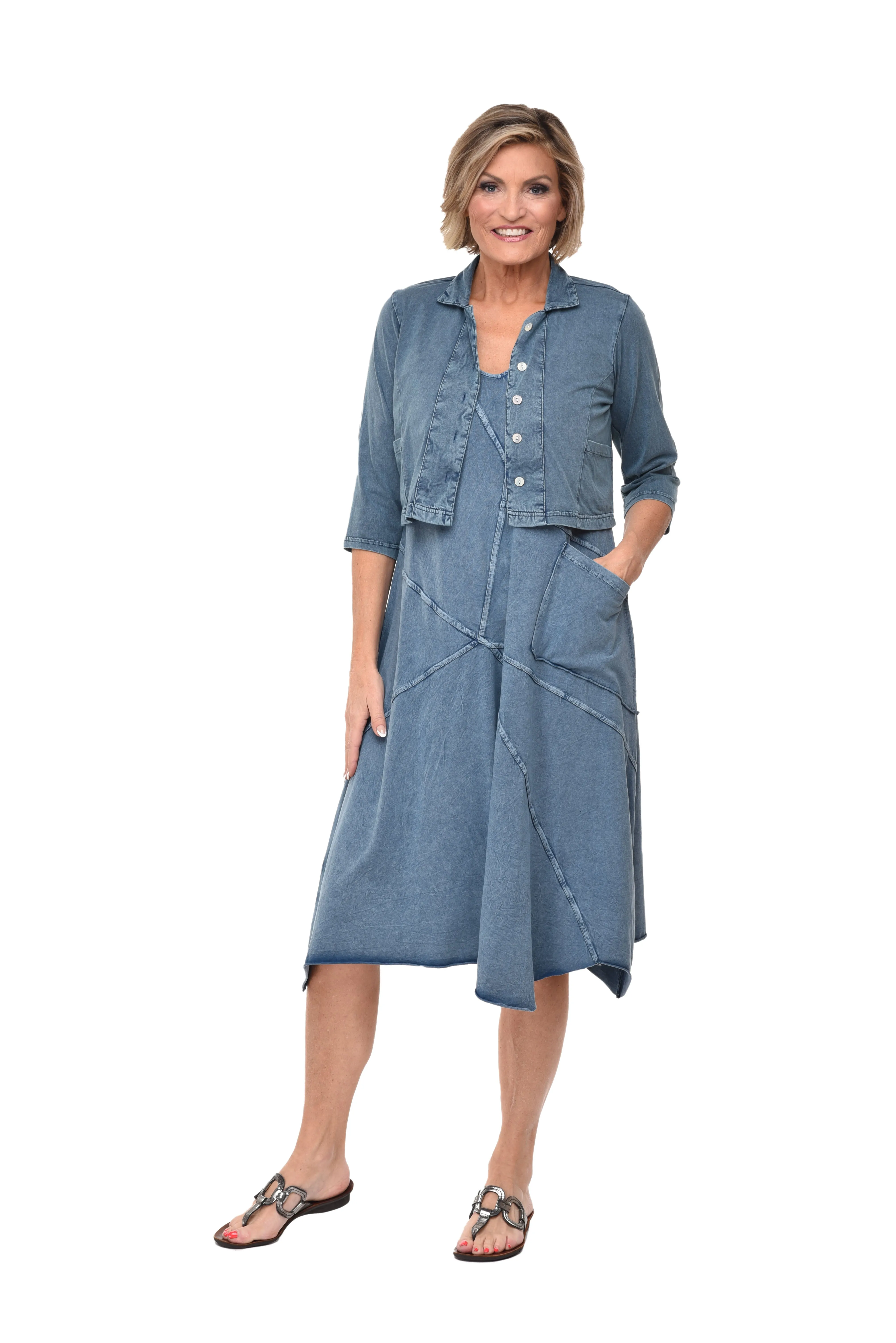Parker Women's Jacket Top in Denim