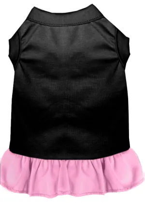 Plain Pet Dress Black With Light Pink Lg