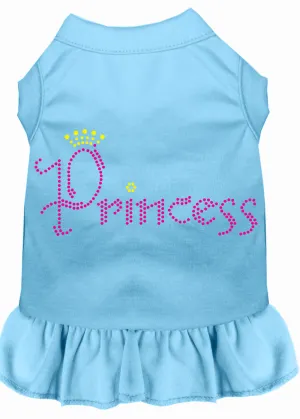 Princess Rhinestone Dress Baby Blue Xs