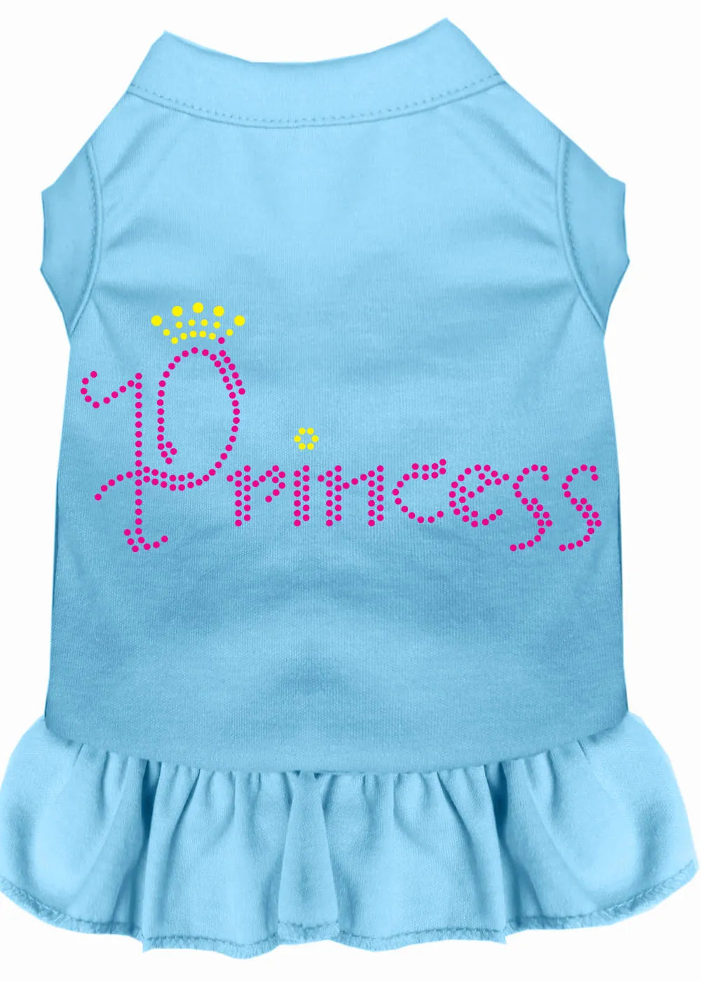 Princess Rhinestone Dress Baby Blue Xs