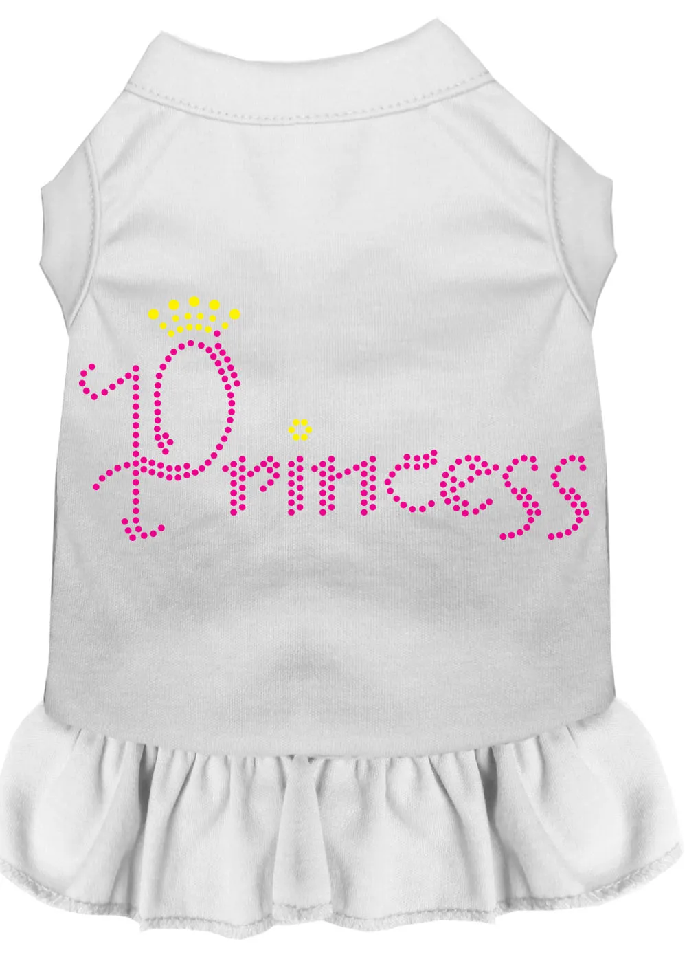 Princess Rhinestone Dress White Xs