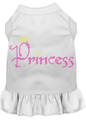 Princess Rhinestone Dress White Xs