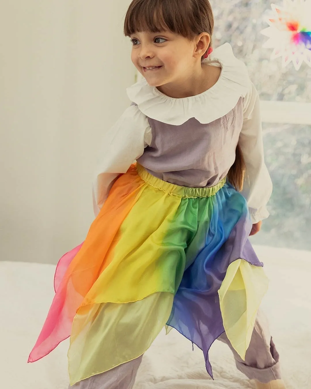 rainbow silk fairy skirt
