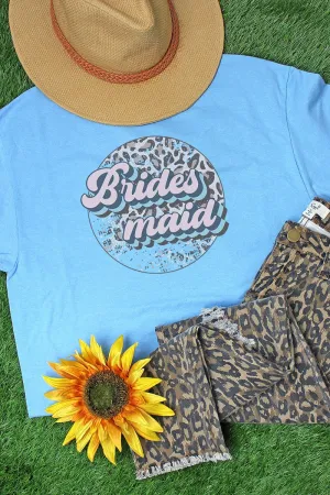 Retro Cheetah Bridesmaid Dri-Power 50/50 Tee