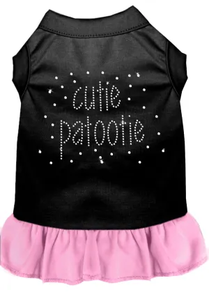 Rhinestone Cutie Patootie Dress Black With Light Pink Lg
