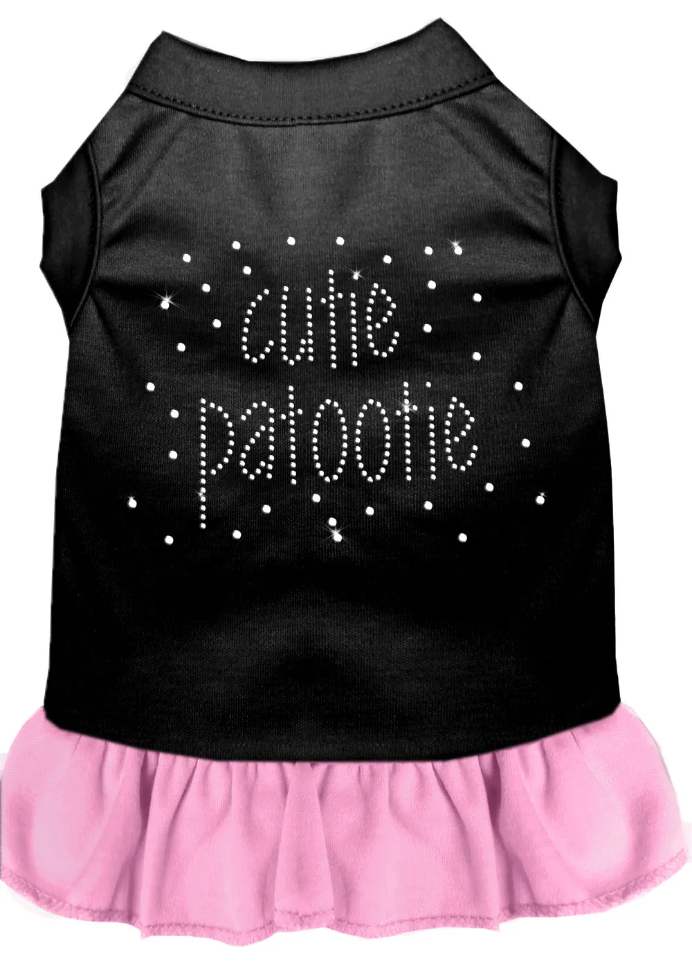 Rhinestone Cutie Patootie Dress Black With Light Pink Lg