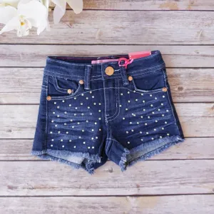 Rhinestone denim shorts