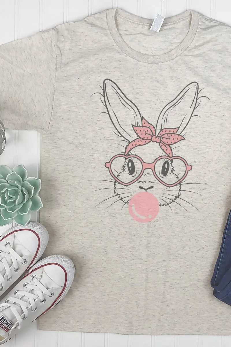 Sassy Glasses Bunny Adult Tri-Blend T-Shirt