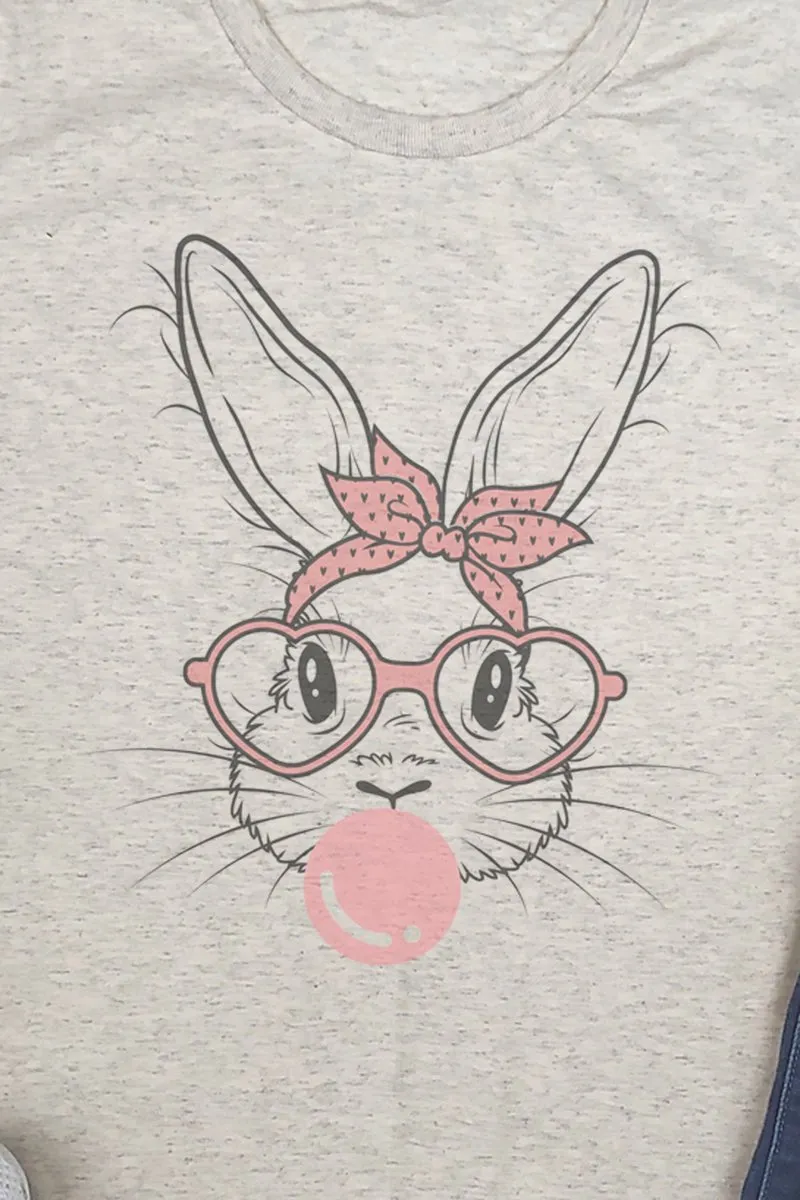 Sassy Glasses Bunny Adult Tri-Blend T-Shirt