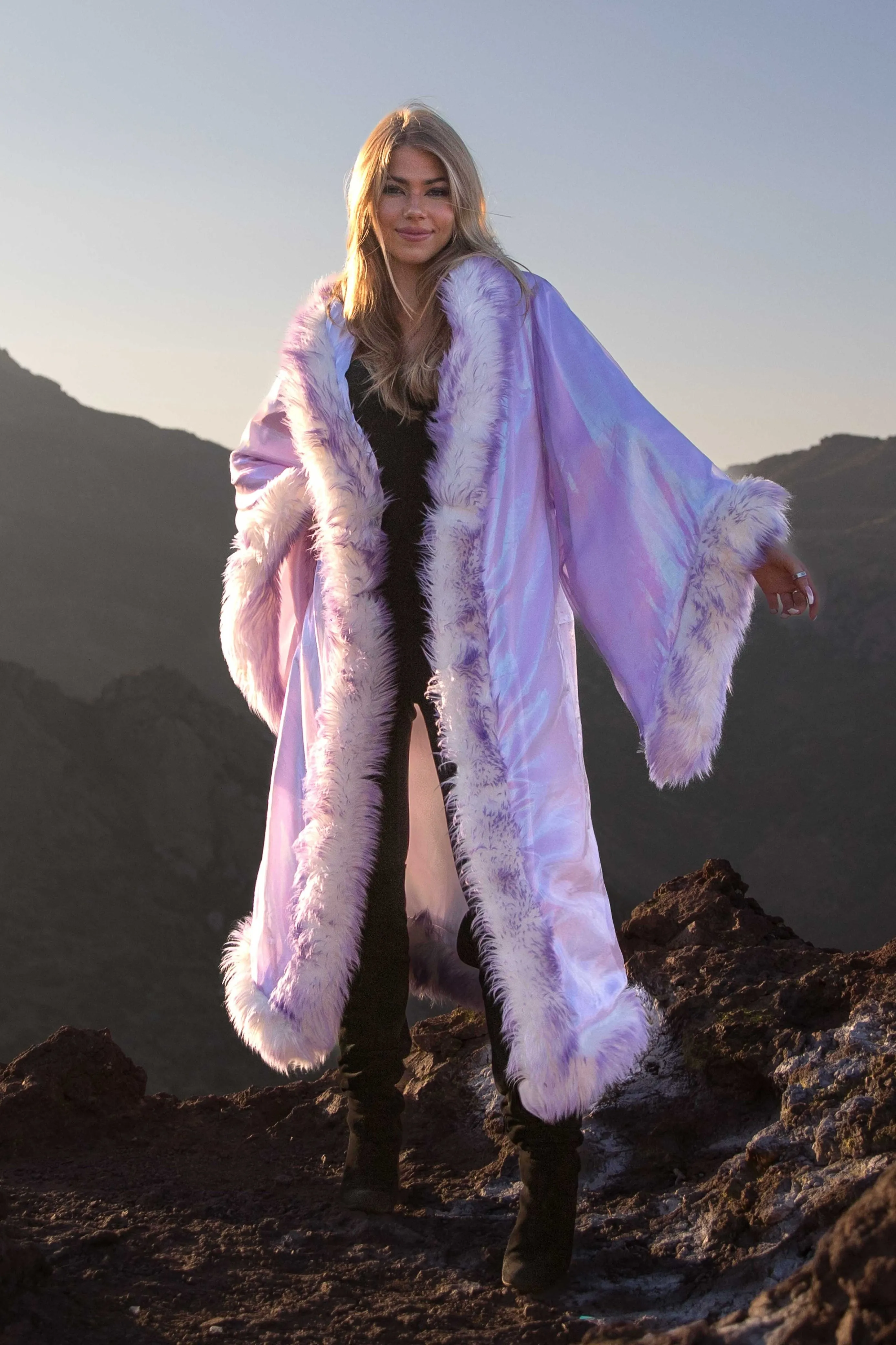 Sheer Magic Kimono in "Lilac "