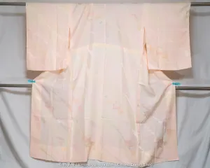 Silk Light Pink/Beige Nagajuban 130cm Wide 125cm Long - Soft Women's Juban - Colorful Flowers Ironagajuban