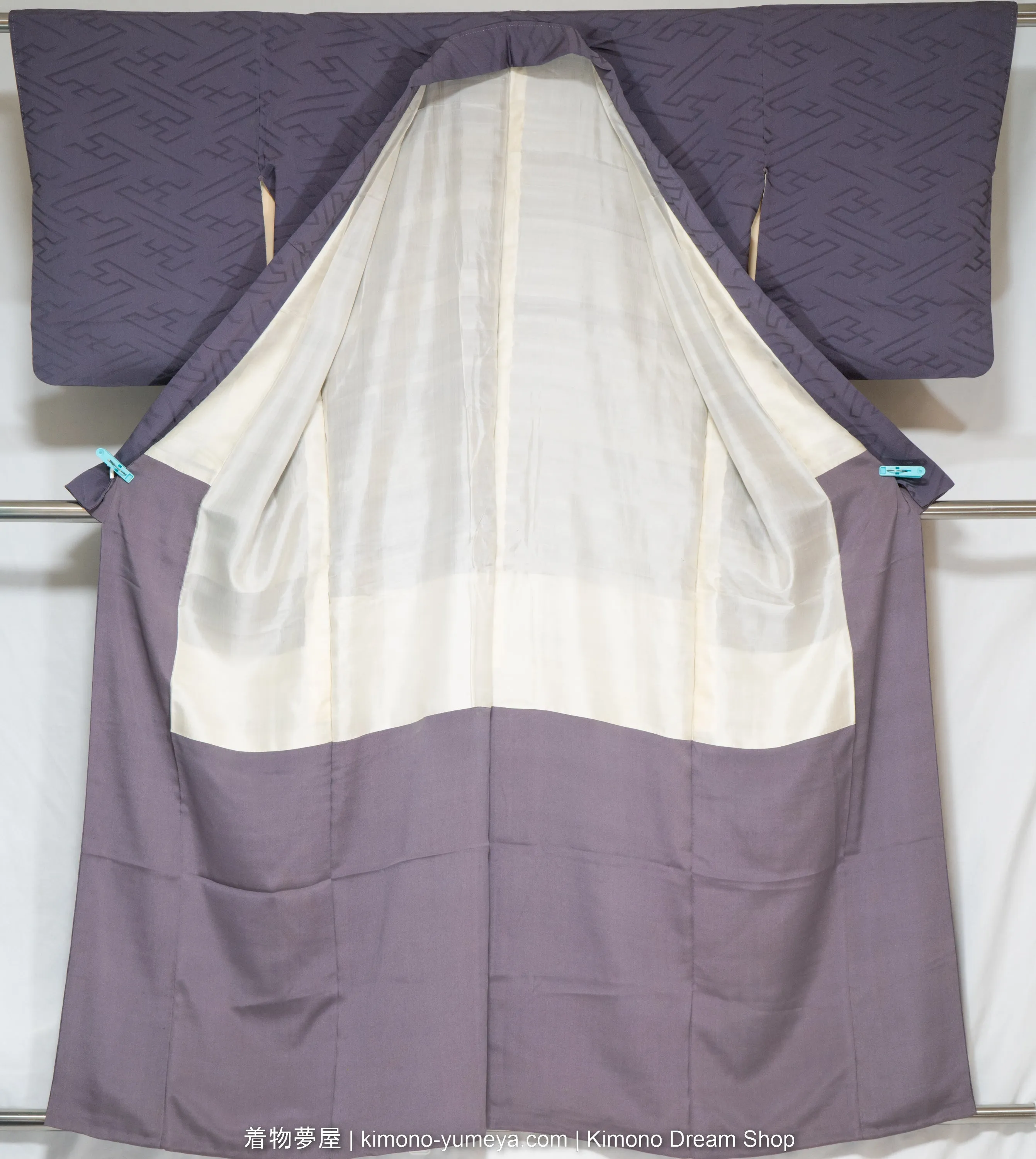 Six Silk Iromuji Kimonos - Quality C - Vintage Traditional Japanese Women's Robes Bulk Box - Waves, Chrysanthemums, Hemp Leaves, Sayagata, Hishi, Clouds, Kanoko, Peonies, Umbrellas