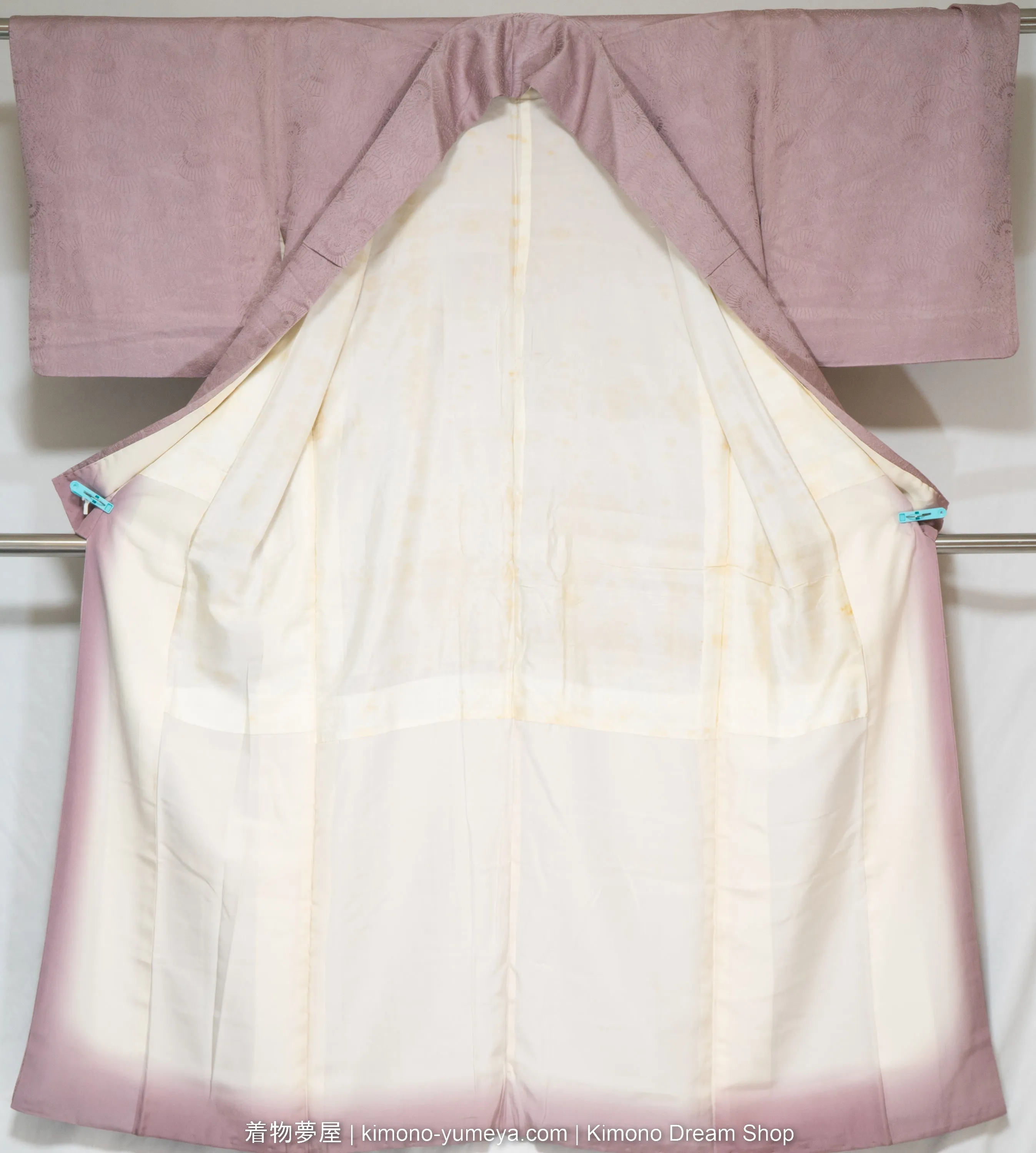 Six Silk Iromuji Kimonos - Quality C - Vintage Traditional Japanese Women's Robes Bulk Box - Waves, Chrysanthemums, Hemp Leaves, Sayagata, Hishi, Clouds, Kanoko, Peonies, Umbrellas