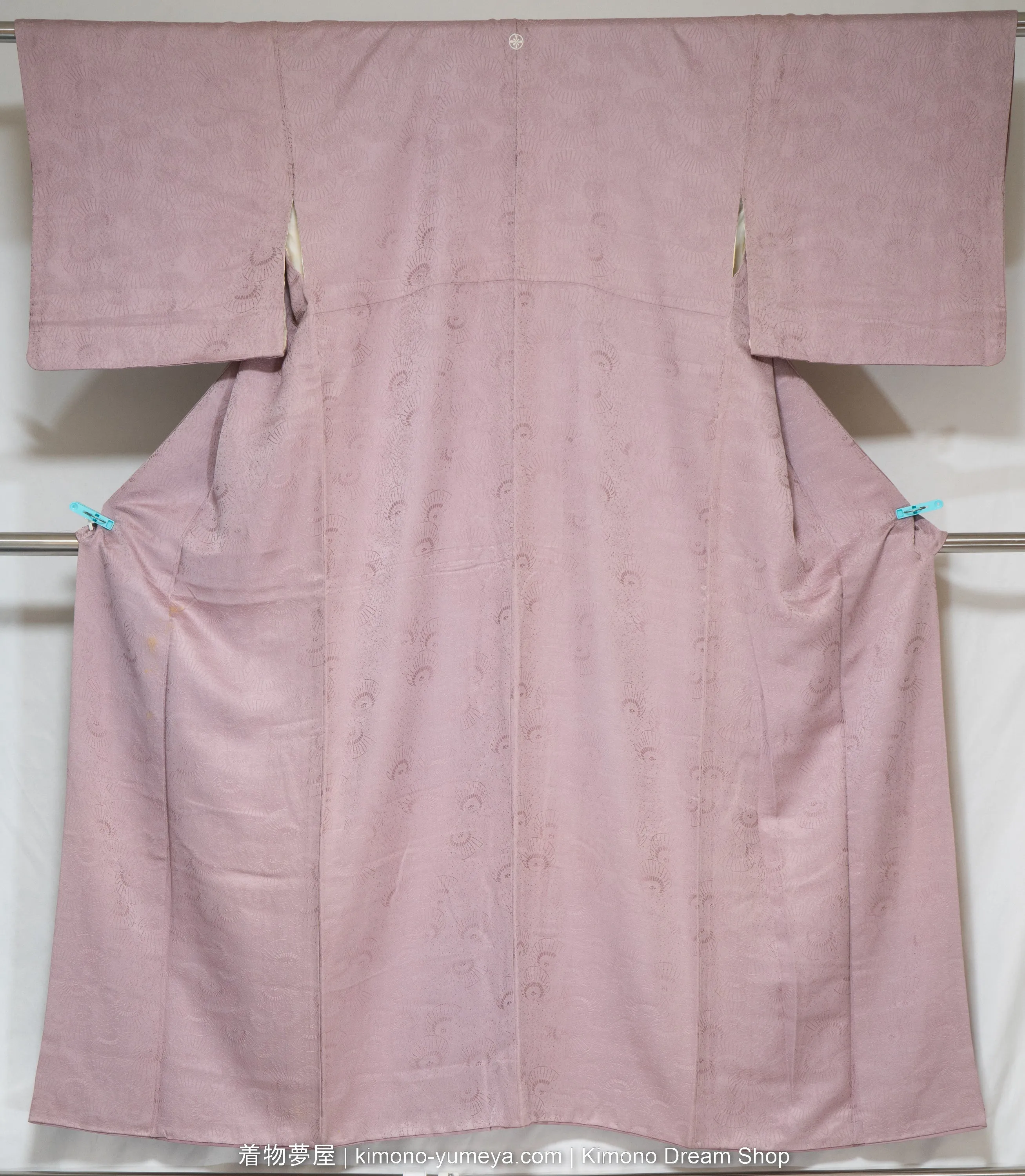 Six Silk Iromuji Kimonos - Quality C - Vintage Traditional Japanese Women's Robes Bulk Box - Waves, Chrysanthemums, Hemp Leaves, Sayagata, Hishi, Clouds, Kanoko, Peonies, Umbrellas