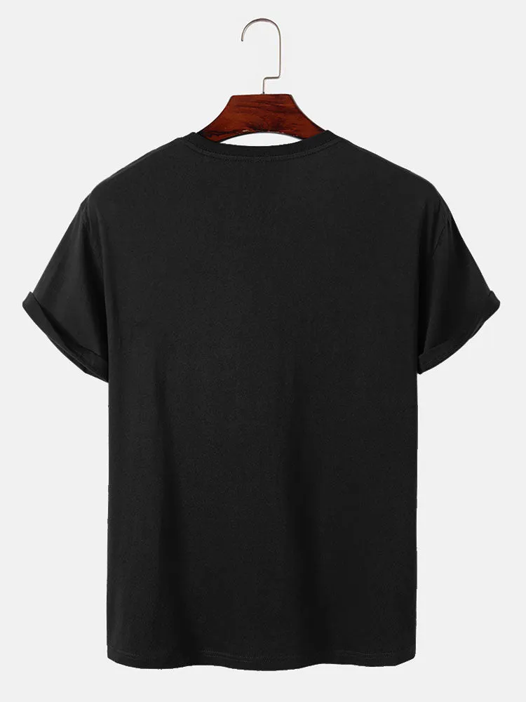 Skeleton On Vacation Print T-Shirt