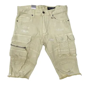 Smoke Rise Overspray Shorts Beige