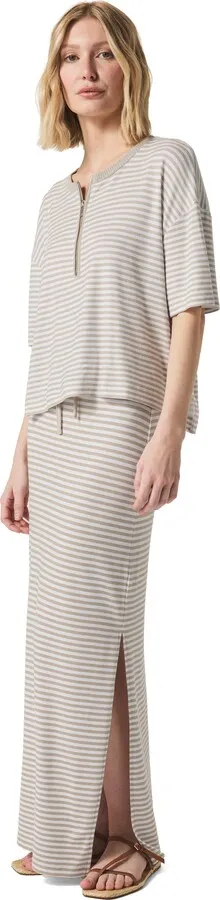 Splendid Brooke Stripe Skirt Fawn