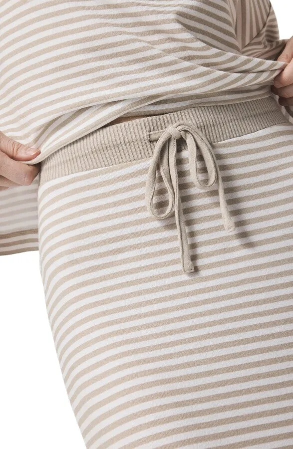 Splendid Brooke Stripe Skirt Fawn