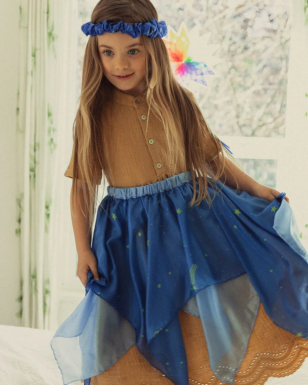 starry night silk fairy skirt