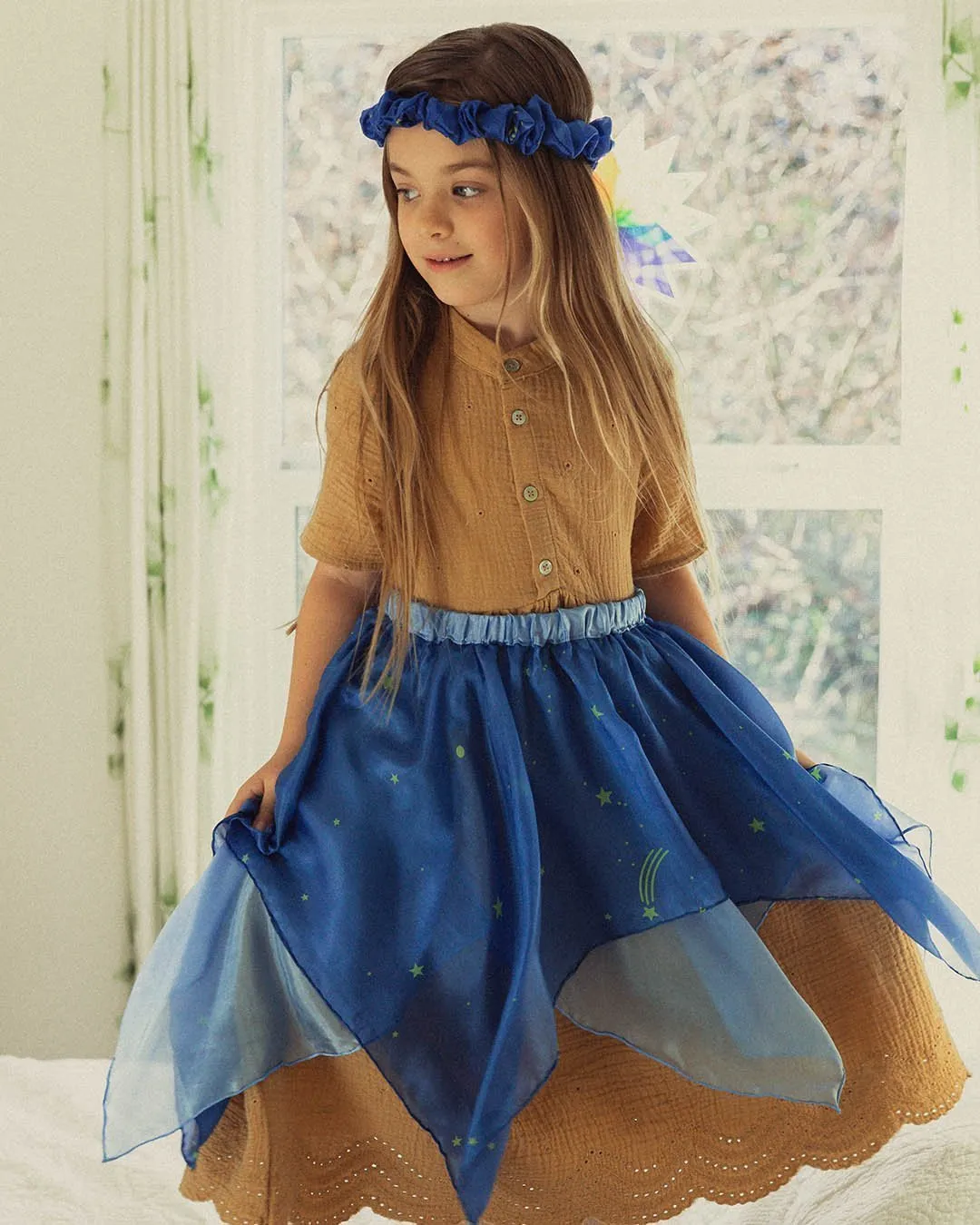 starry night silk fairy skirt