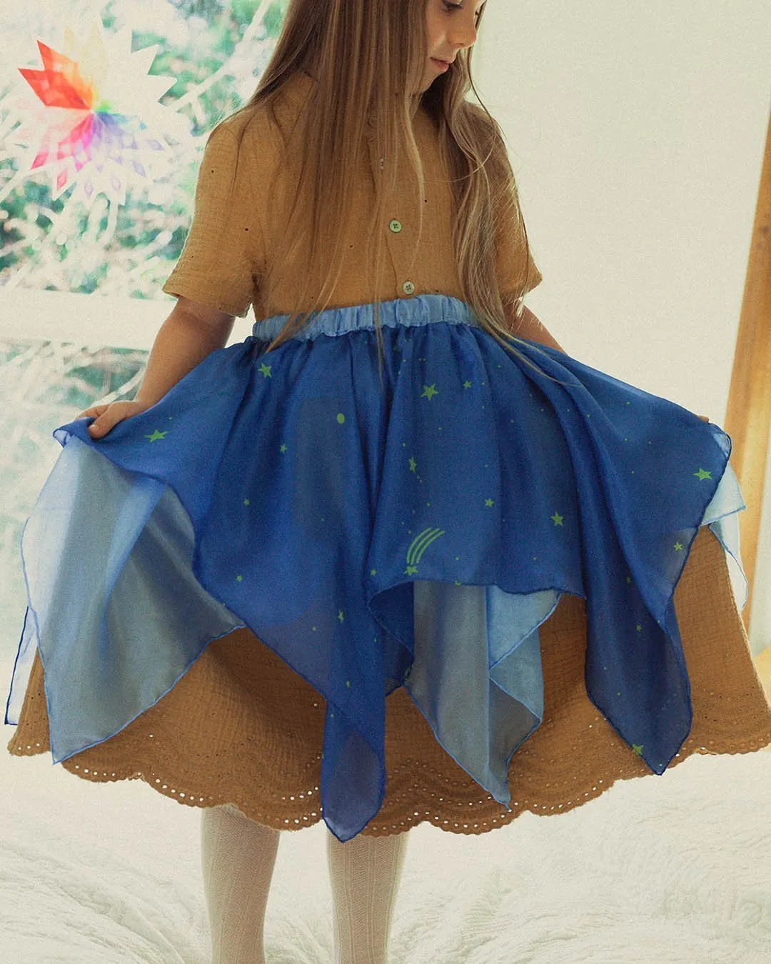 starry night silk fairy skirt