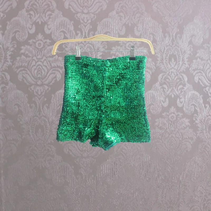 Stretchy Sequin High Waist Shorts