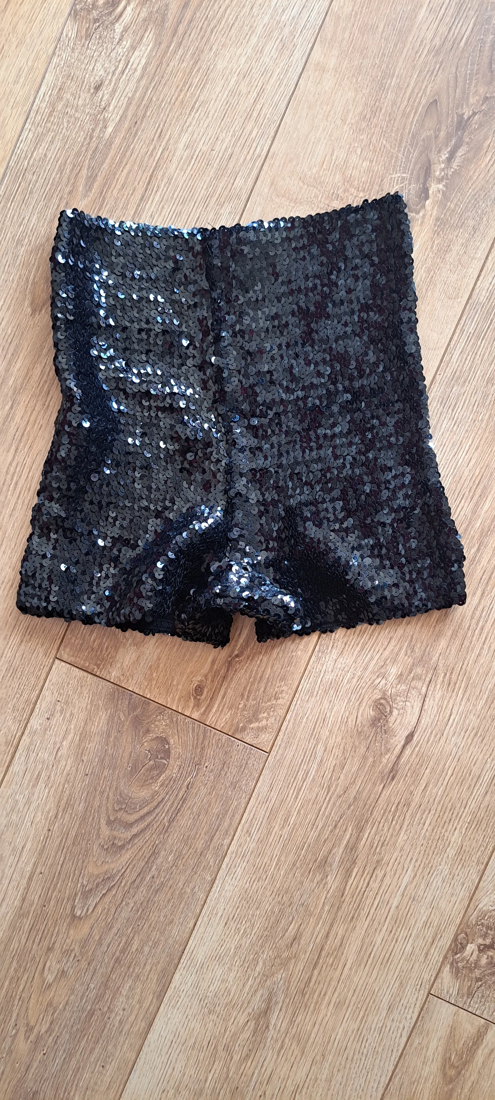 Stretchy Sequin High Waist Shorts