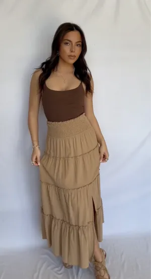 Textured Maxi Skirt