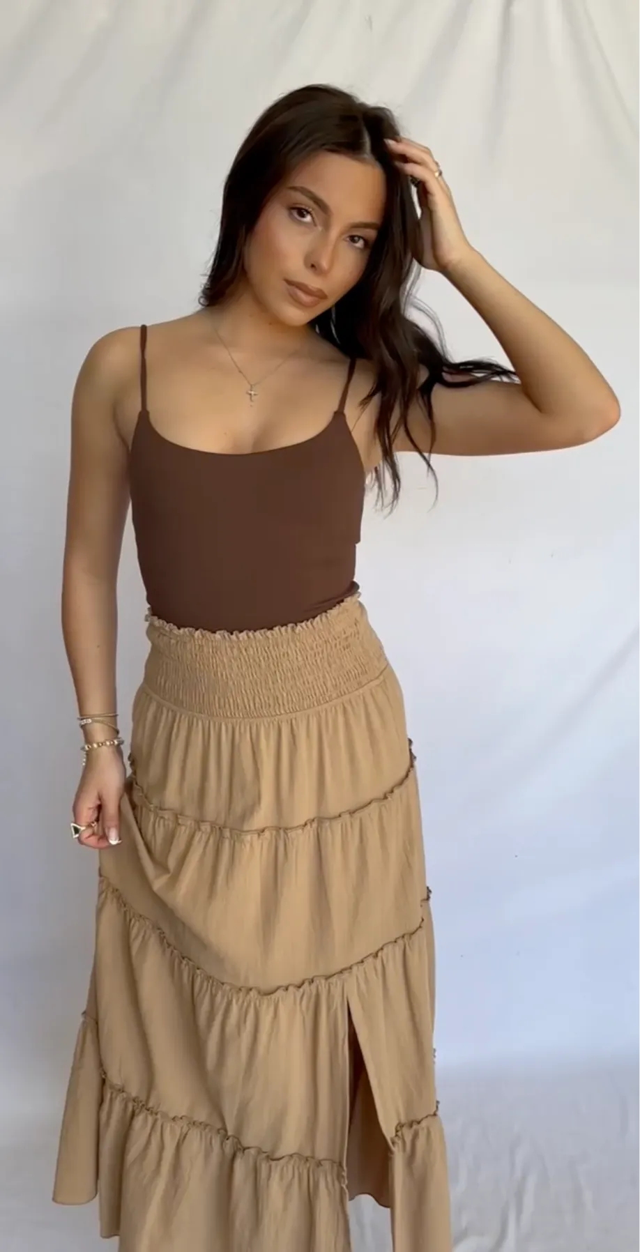 Textured Maxi Skirt